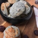 Migdoliniai mėlynių sausainiai be cukraus
